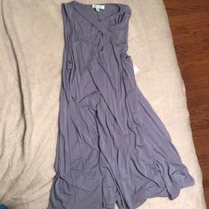 Keyhole swing dress; misty blue